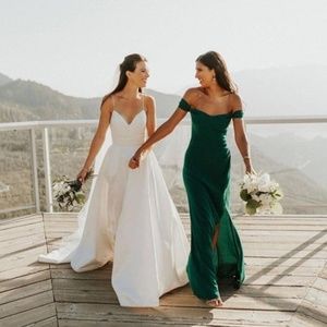 Reformation Marilyn Dress - Emerald Green